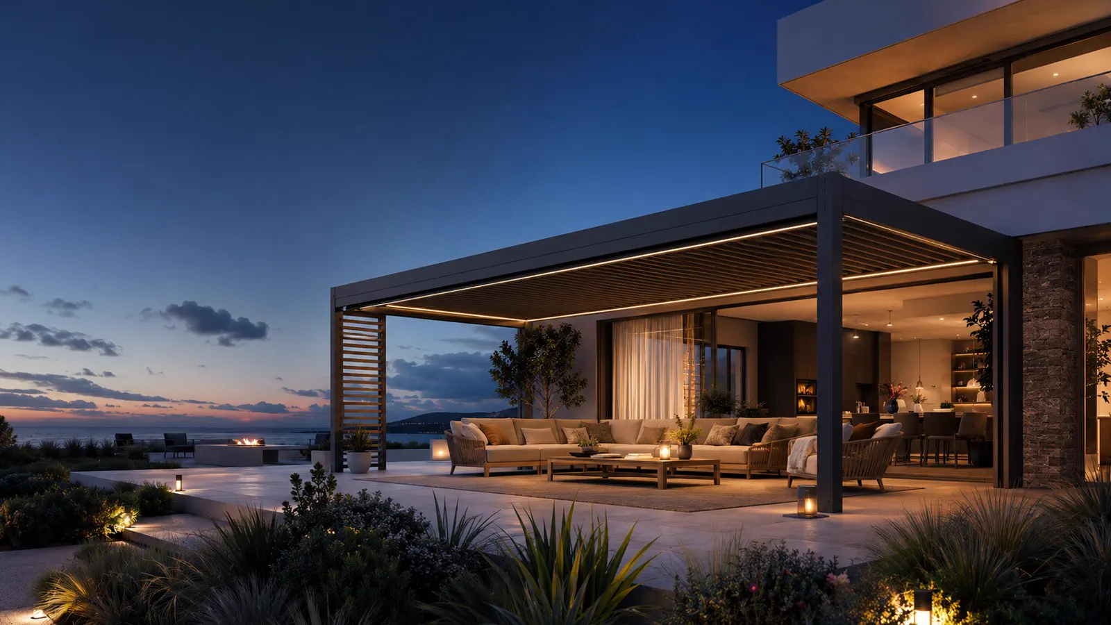 Custom motorized pergola project used as quotation reference