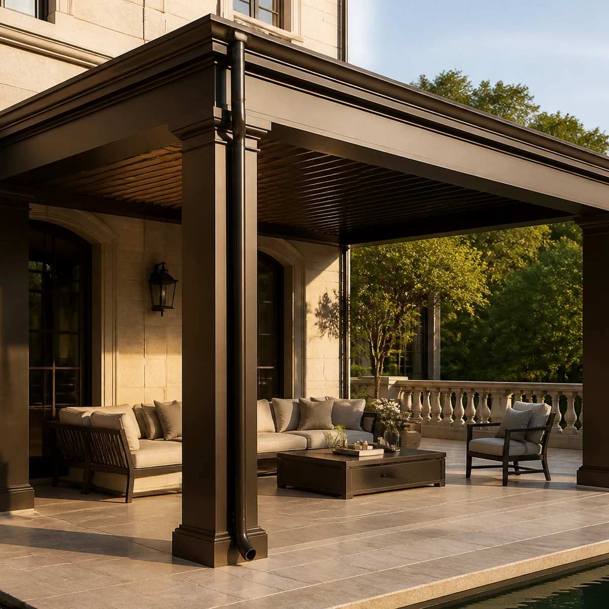 Classic column & external gutter