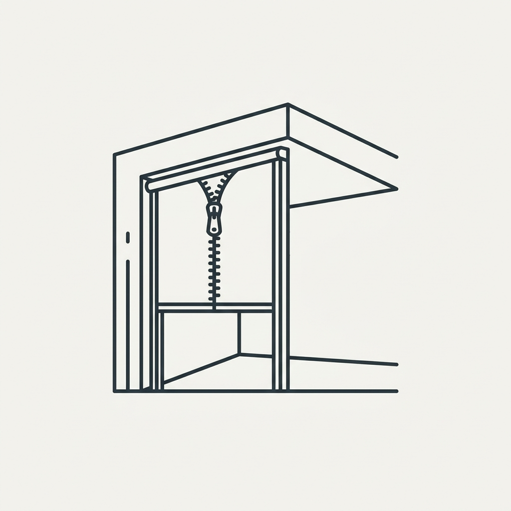 Privacy icon for pergola side screen application