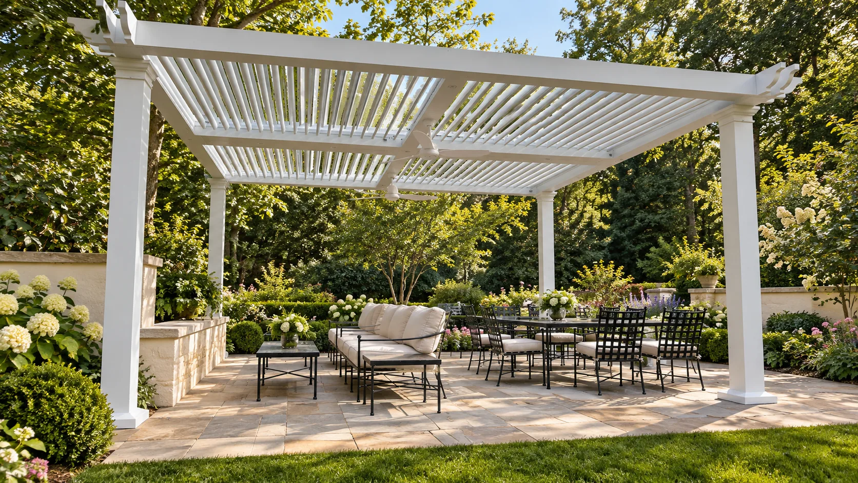 Pergola in an edited outdoor setting