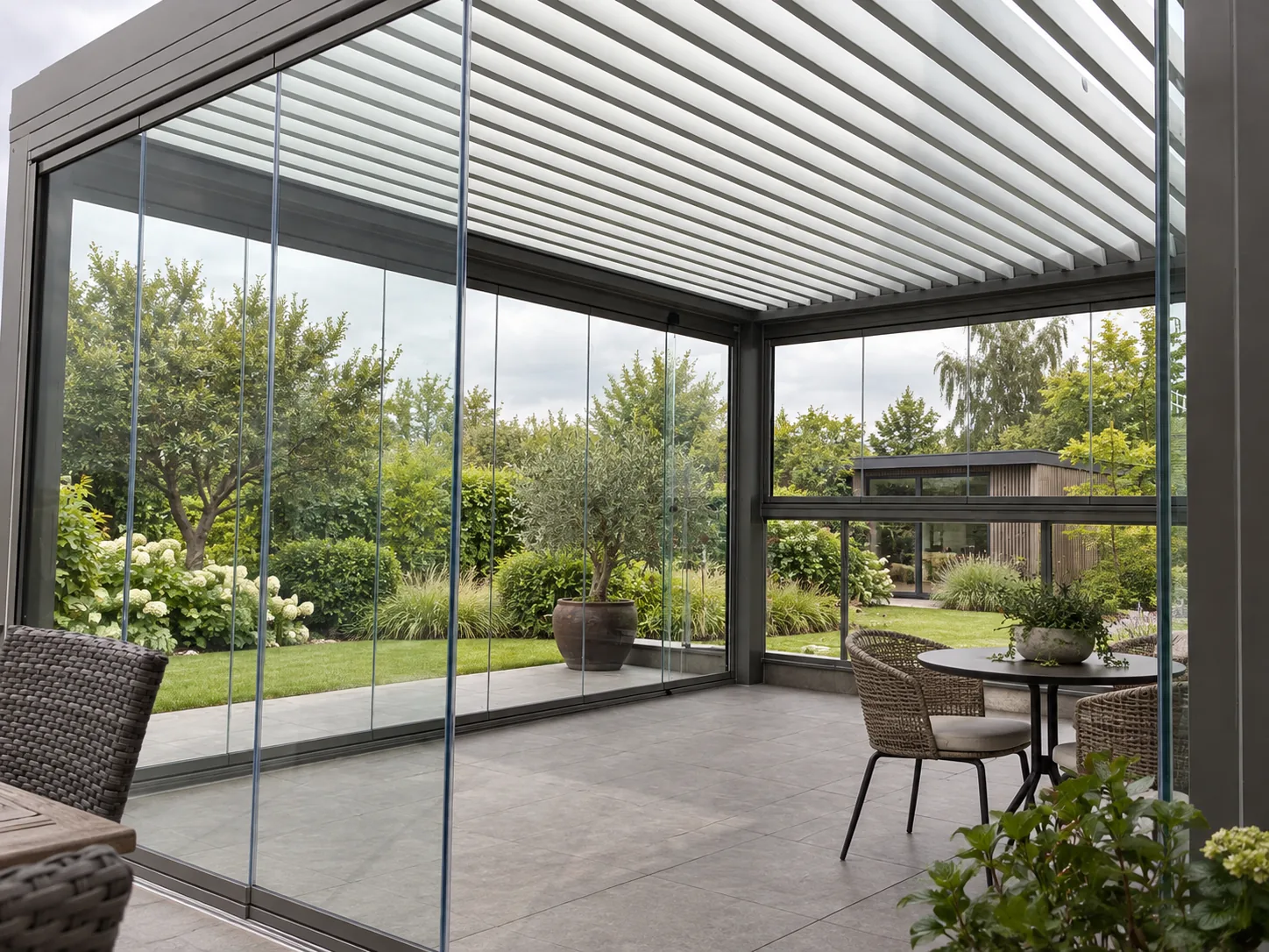 Pergola in an edited outdoor setting