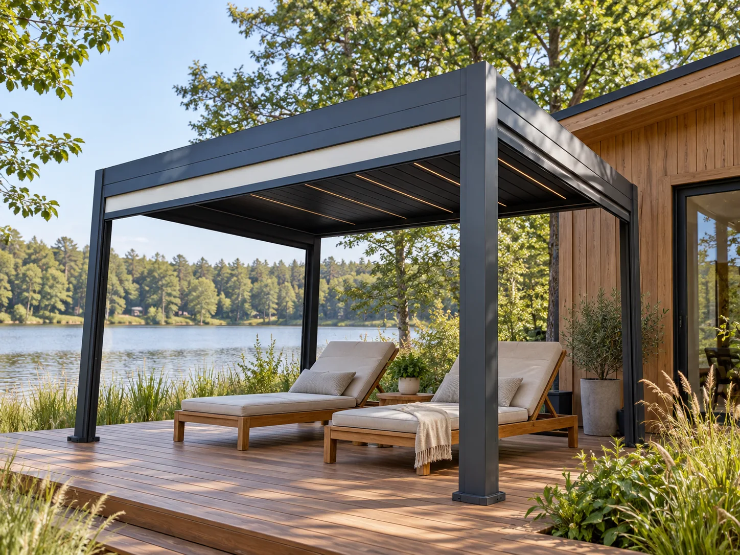 Pergola in an edited outdoor setting
