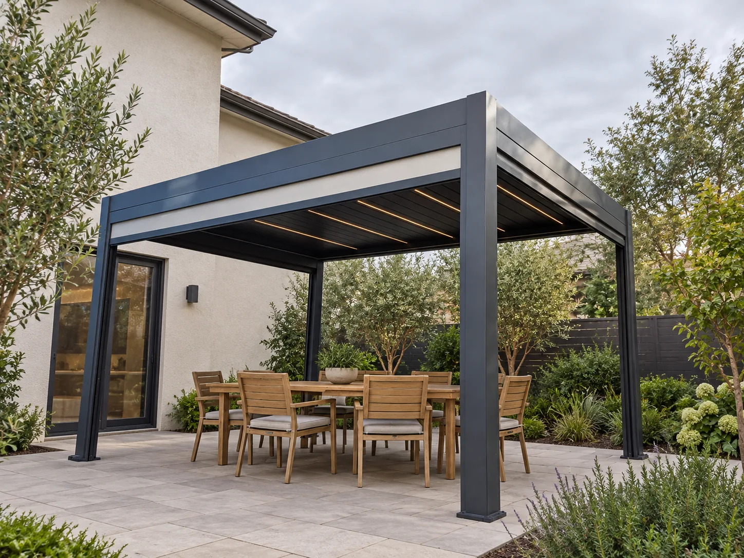 Pergola in an edited outdoor setting